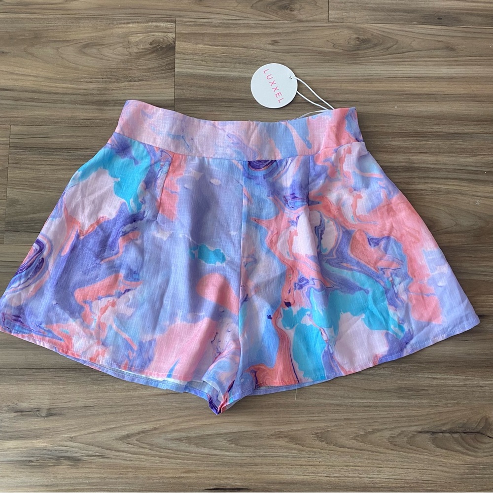 LUXXEL Marble shorts NWT
